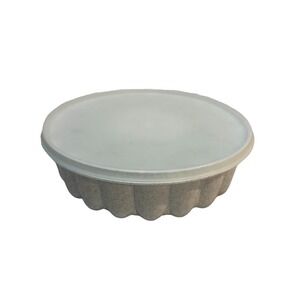Vintage Tupperware 2 Piece Fluted Ring Jello‎ Mold  Green Speckle 1.4L